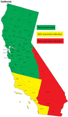 Avery Dennison warranty zones California