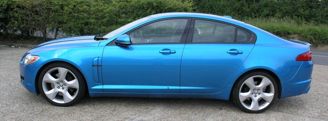 A car in Surrey after it's colour has been changed