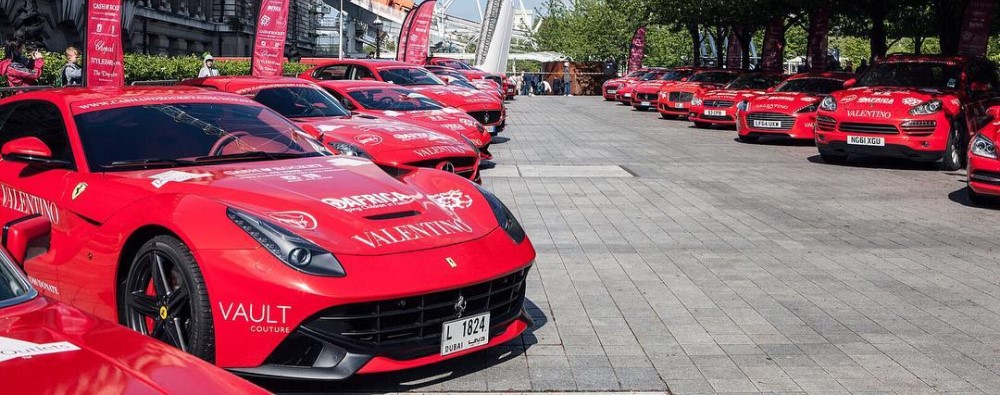 Cash & rocket red car fleet wrap