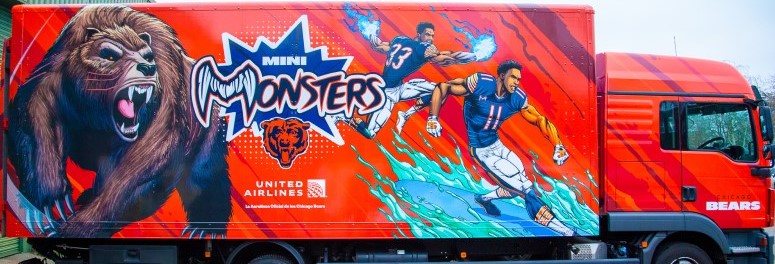 Chicago Bears truck close crop