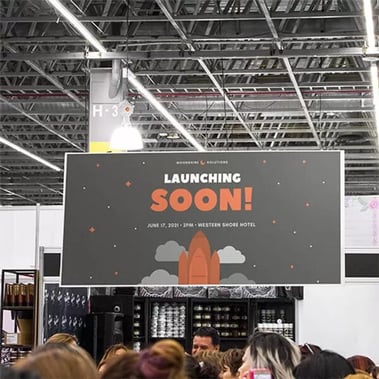 Event signage type - hanging banner