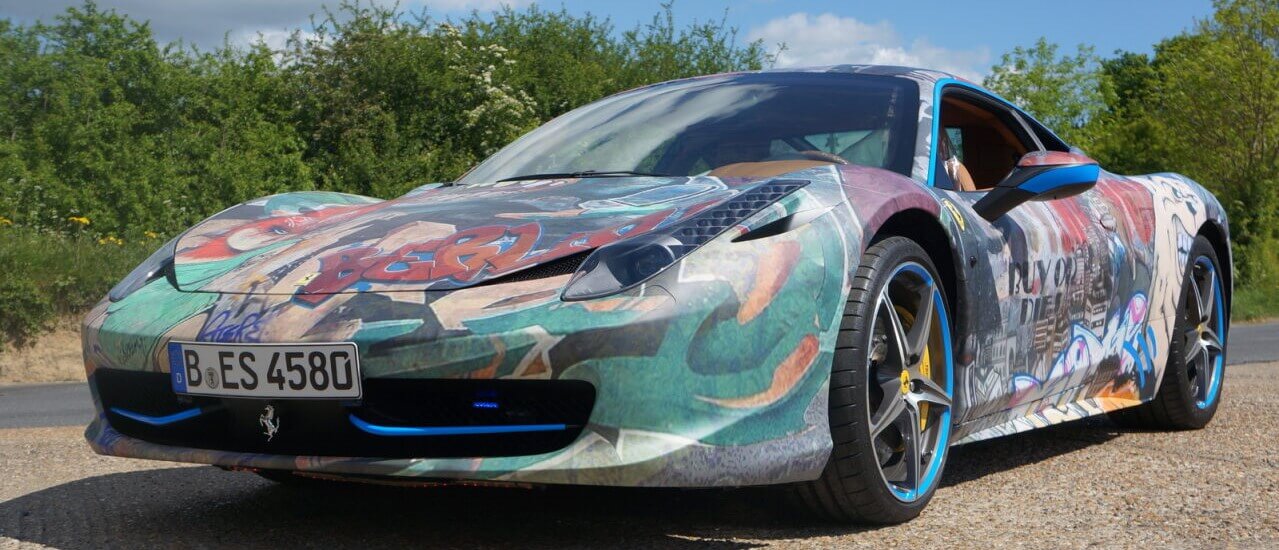 Full wrap or half wrap - a fully wrapped sports car