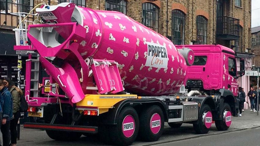 Propercorn cement mixer campaign