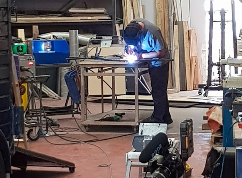Making vehicle components in our on-site workshop