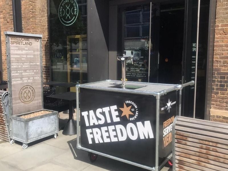 Freedom Brewery wrapped counter
