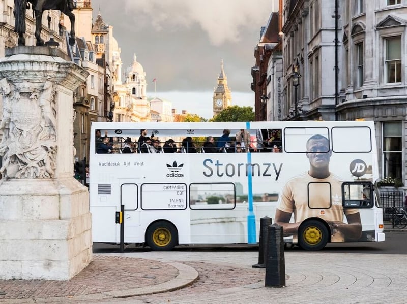 Adidas brand activation bus wrap