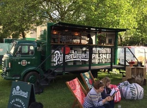Pilsner Urquell bar truck conversion
