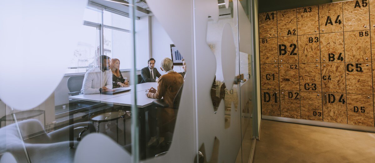 Office decoration ideas 2 - branding glass partitions