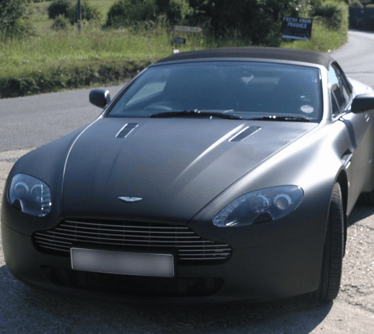 Aston Martin matte black wrap 