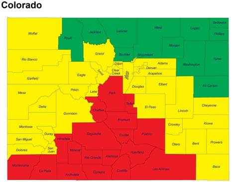 Avery Dennison Colorado durability and warranty map