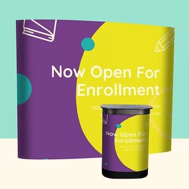 Type of event signage - pop-up display