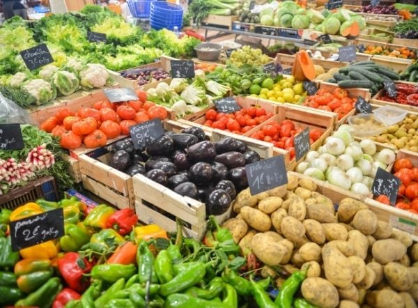 A range of market vegetables - food truck supplies