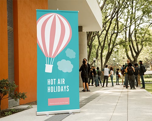 Custom large format printing_custom hot air holidays roller banner