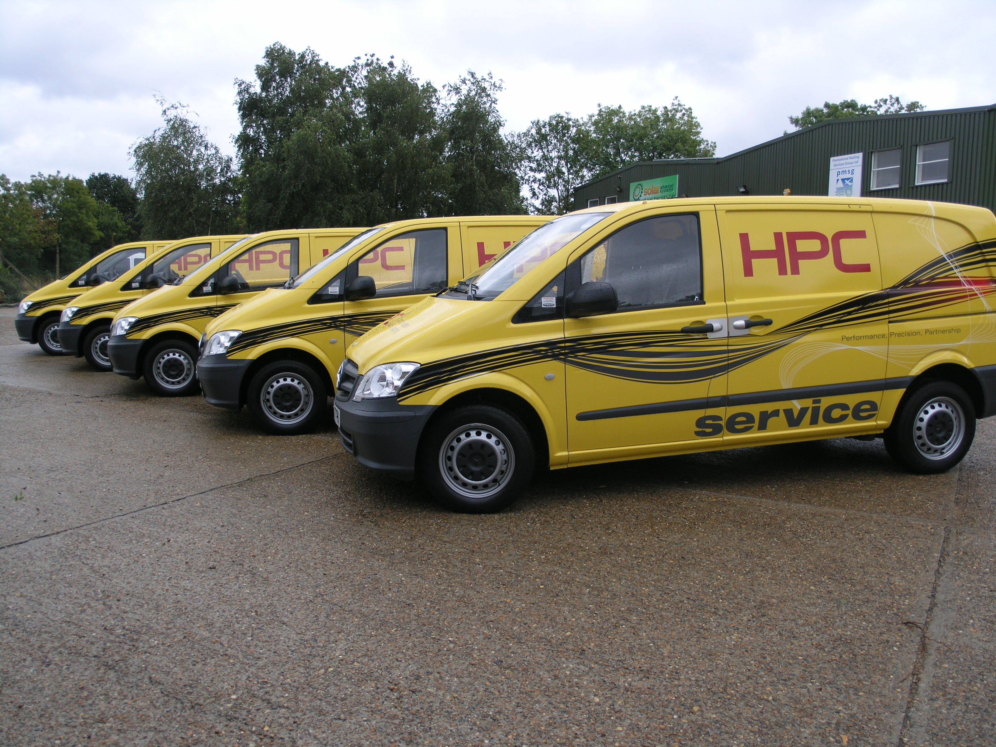 Wrapped van fleet yellow profit